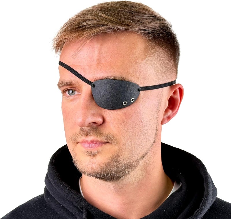 Handmade Black Premium Kydex Eye Patch with Soft Foam Padding, Adult Eye Patch for Men and Women - Image 1
